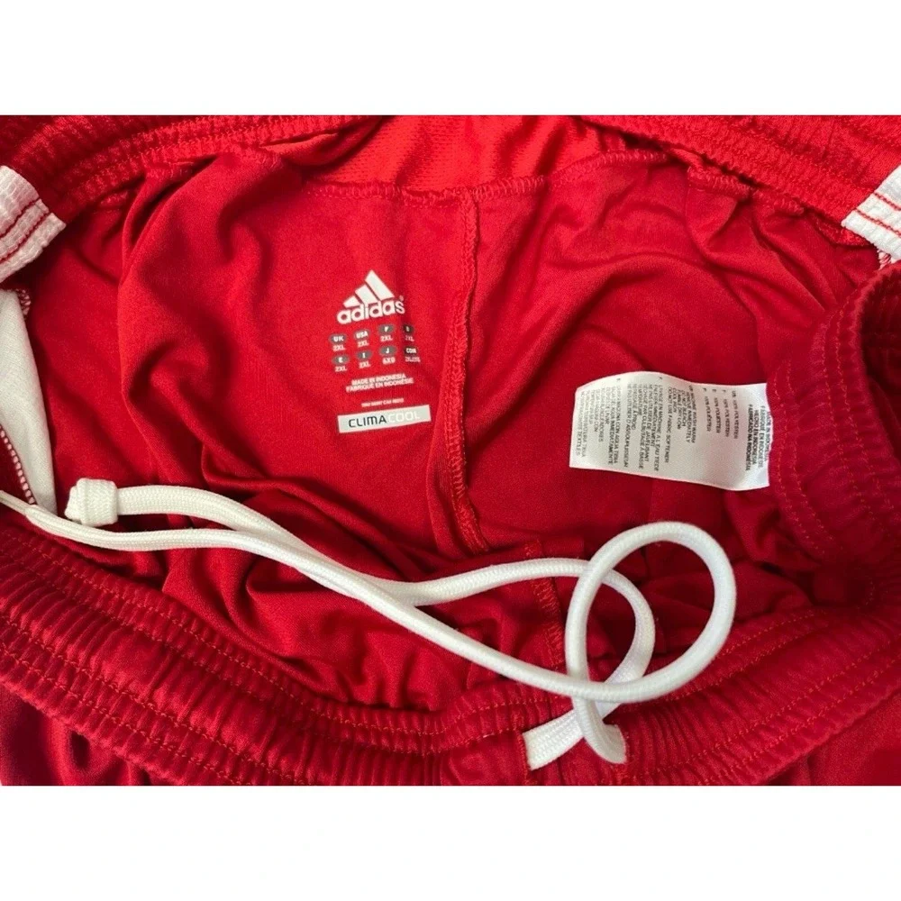 adidas Climacool Men's 2XL Athletic Shorts Red White Logo‎ 6
